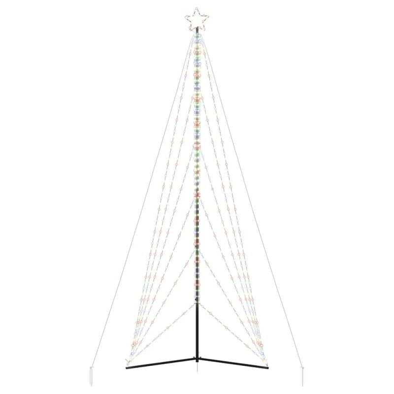 vidaXL LED Ziemassvētku eglīte 861 LED Krāsains 478 cm