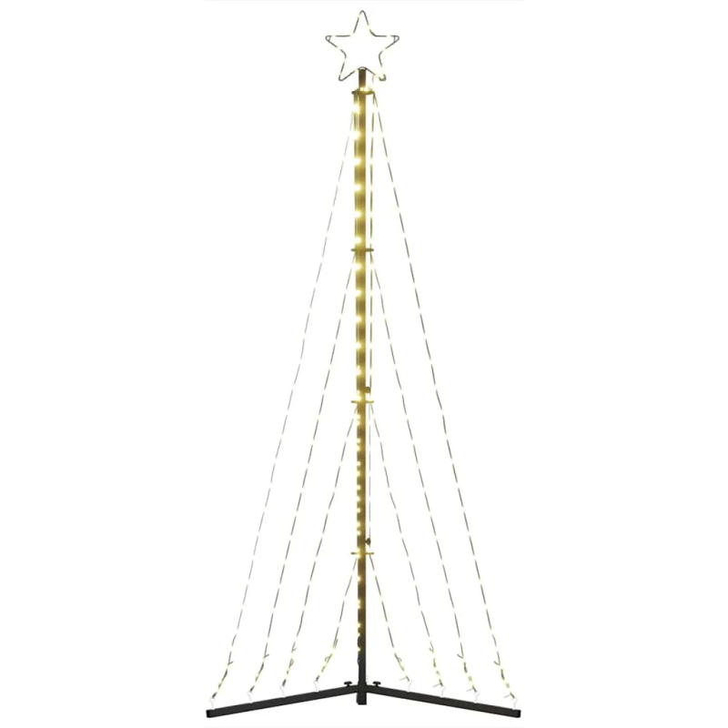 vidaXL LED Ziemassvētku eglīte 339 LED Silti Balta 187 cm