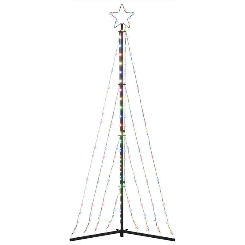 vidaXL LED Ziemassvētku eglīte 339 LED Krāsains 187 cm