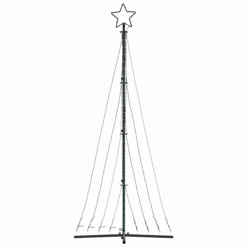 vidaXL LED Ziemassvētku eglīte 447 LED Silti Balta 250 cm