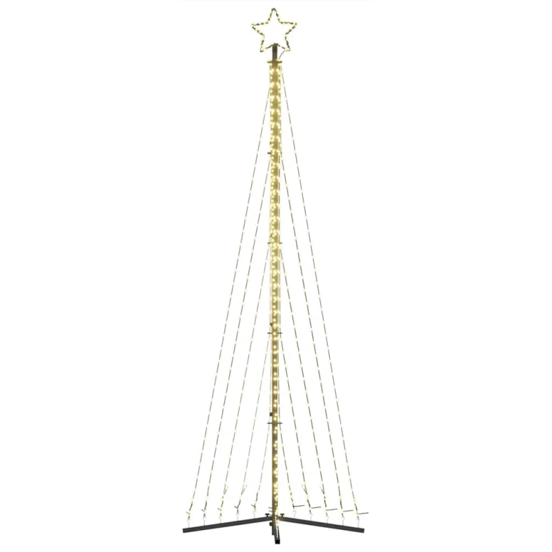 vidaXL LED Ziemassvētku eglīte 495 LED Silti Balta 300,5 cm