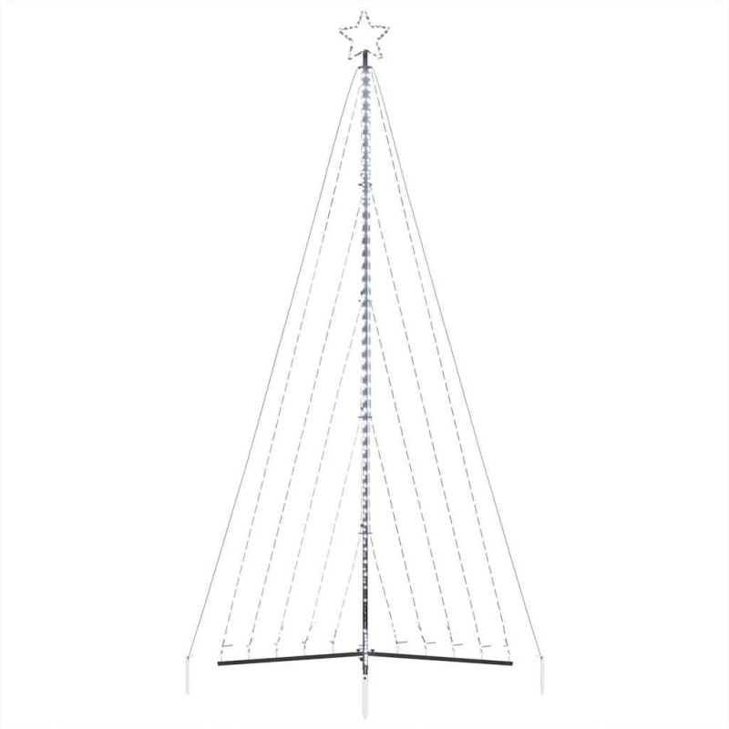 vidaXL LED Ziemassvētku eglīte 570 LED Auksti Balts 399 cm