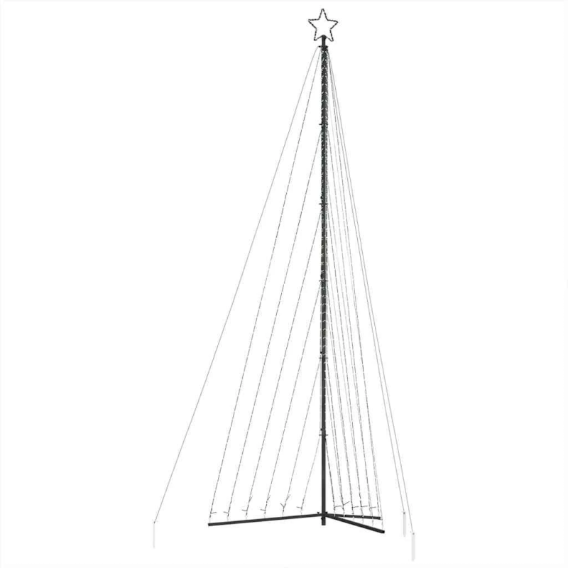 vidaXL LED Ziemassvētku eglīte 789 LED Silti Balta 476 cm