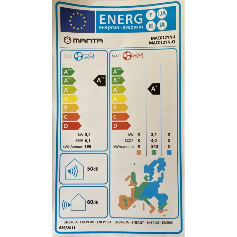 Manta MAC012YN-O Wall Split Outdoor Unit