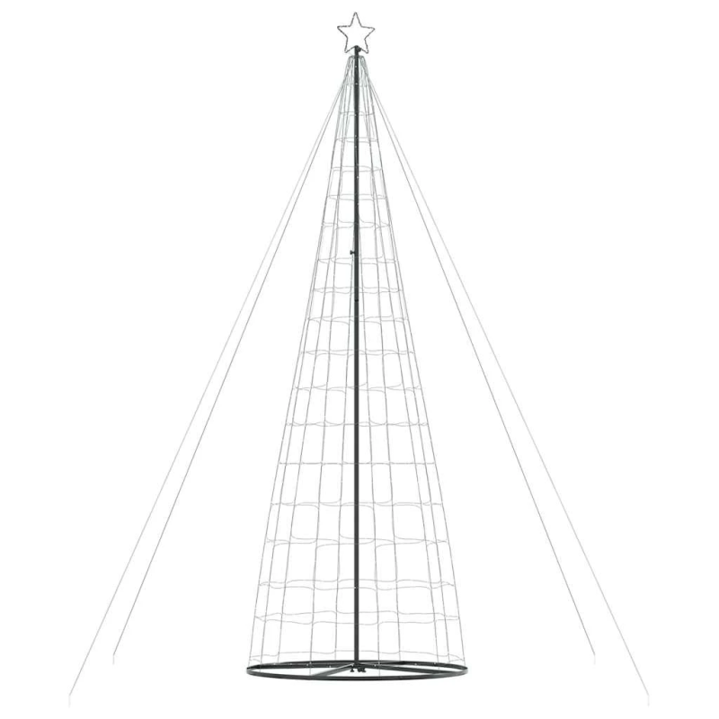 vidaXL LED Ziemassvētku eglīte 1534 LED Silti Balta 500 cm