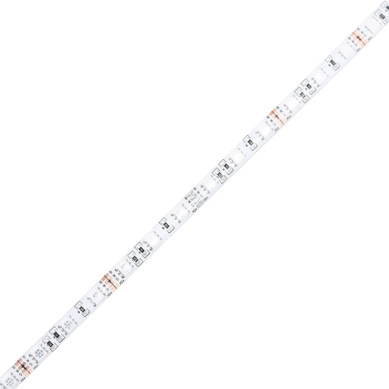 vidaXL rakstāmgalds, LED, koka krāsa, 140x55x91 cm, inženierijas koks