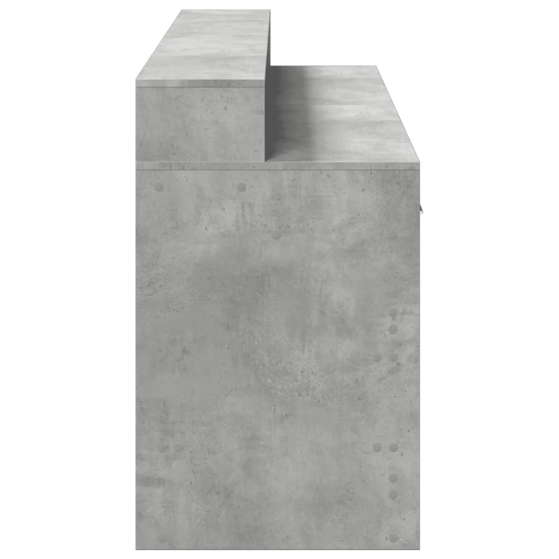 vidaXL rakstāmgalds, LED, pelēks, 160x55x91 cm, inženierijas koks