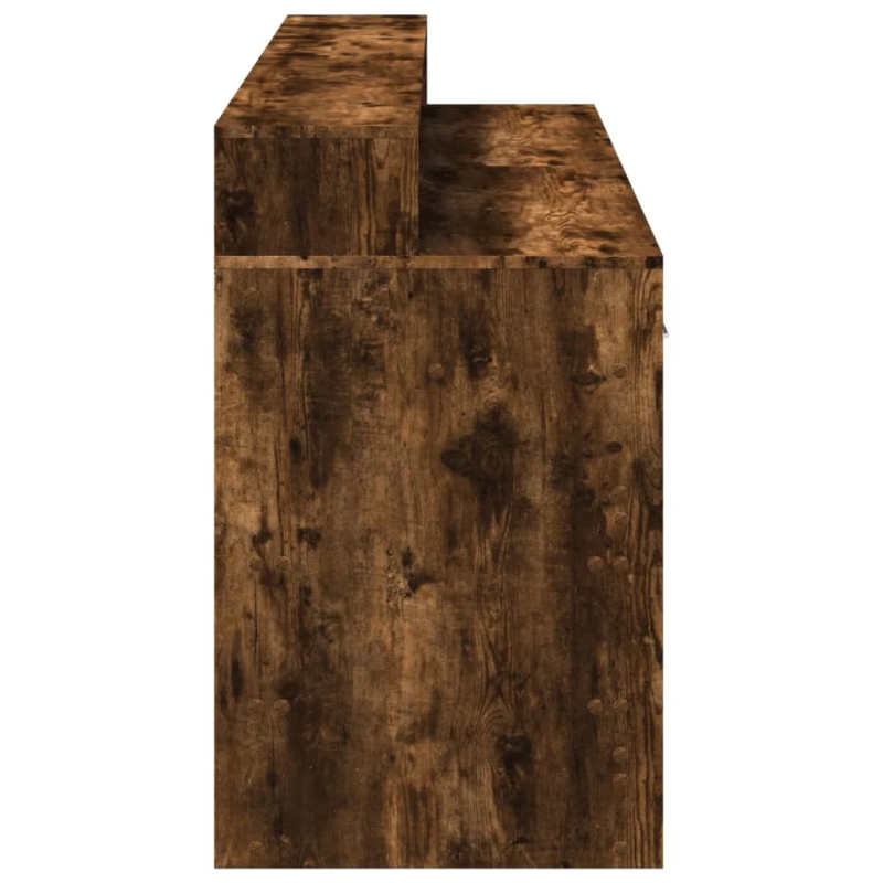 vidaXL rakstāmgalds, LED, ozola krāsa, 160x55x91 cm, inženierijas koks