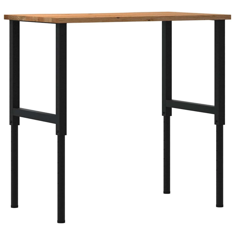 vidaXL darbagalds, brūns, 100x60x,71,5-98, cm, ozola masīvkoks