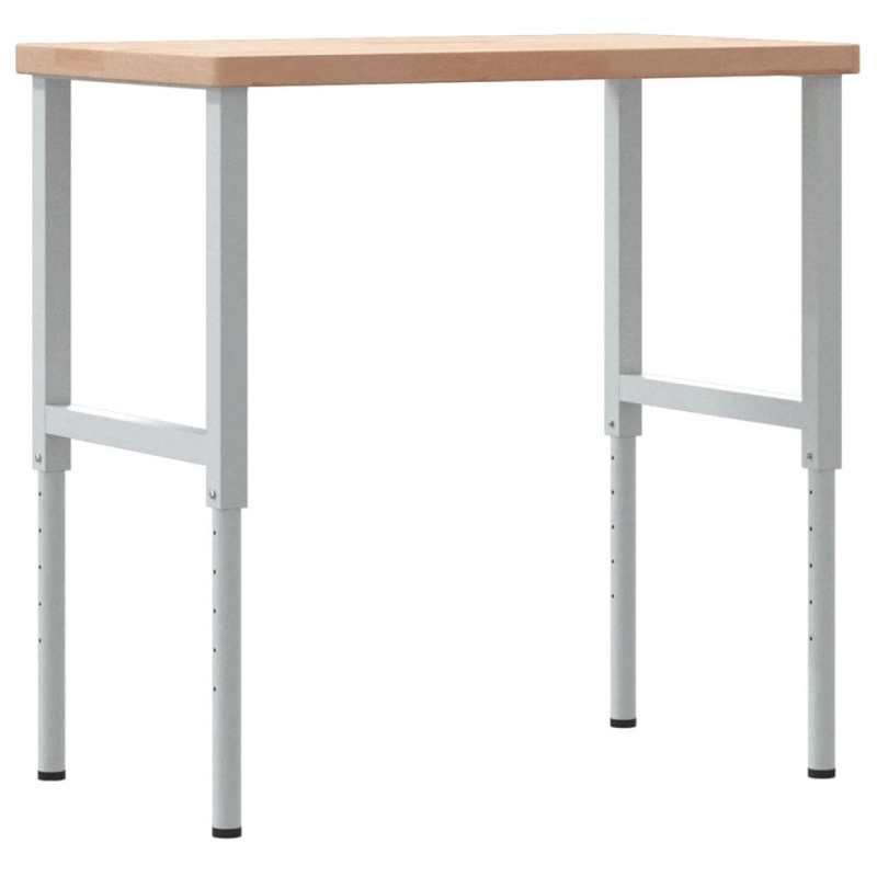 vidaXL darbagalds, 100x60x,73-99,5, cm, ozola masīvkoks, taisnstūra