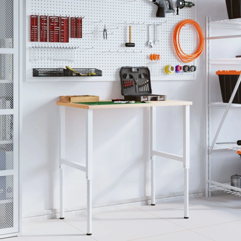 vidaXL darbagalds, 100x60x,71,5-98, cm, ozola masīvkoks, taisnstūra