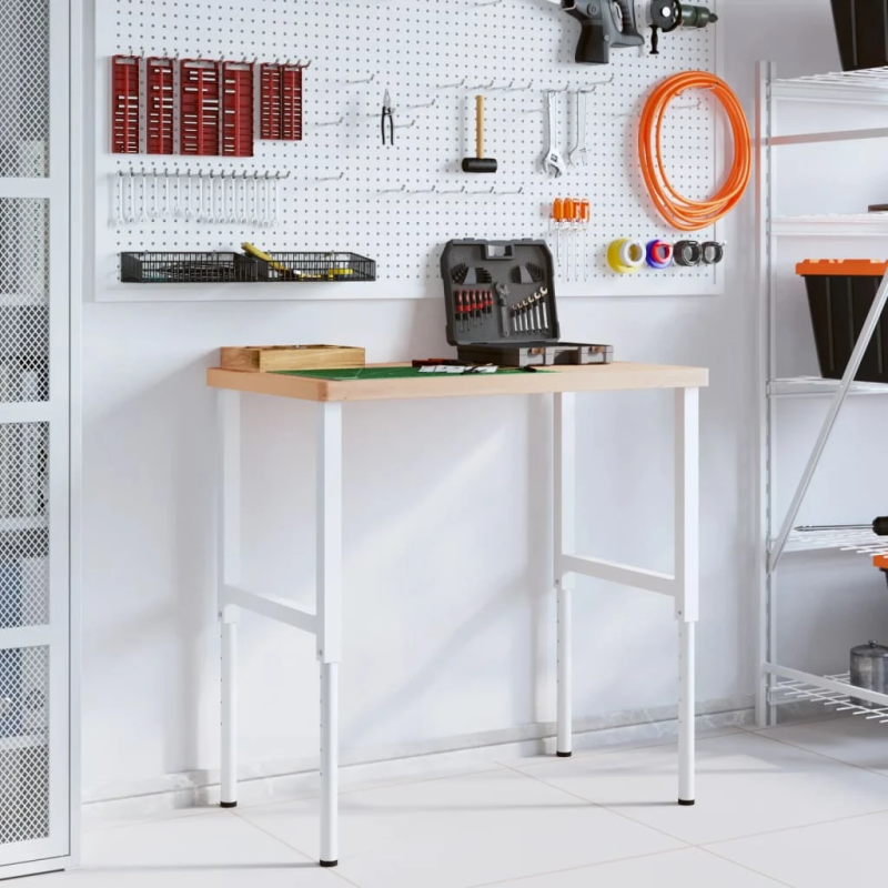 vidaXL darbagalds, 100x60x,73-99,5, cm, ozola masīvkoks, taisnstūra