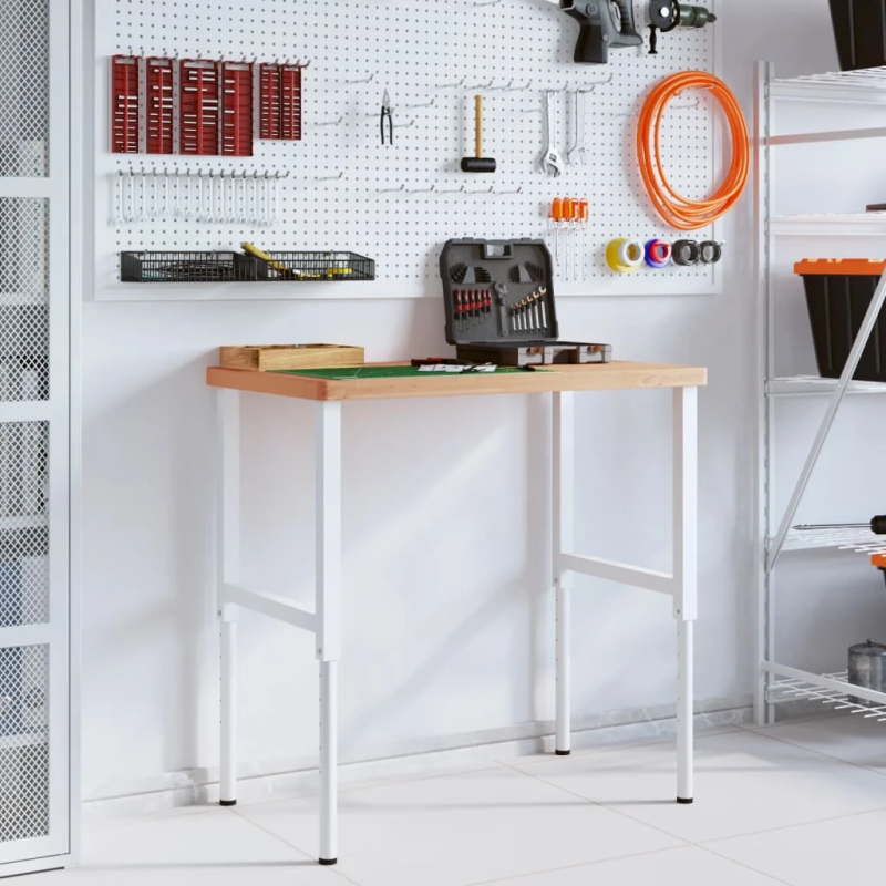 vidaXL darbagalds, 100x60x,73-99,5, cm, ozola masīvkoks, taisnstūra