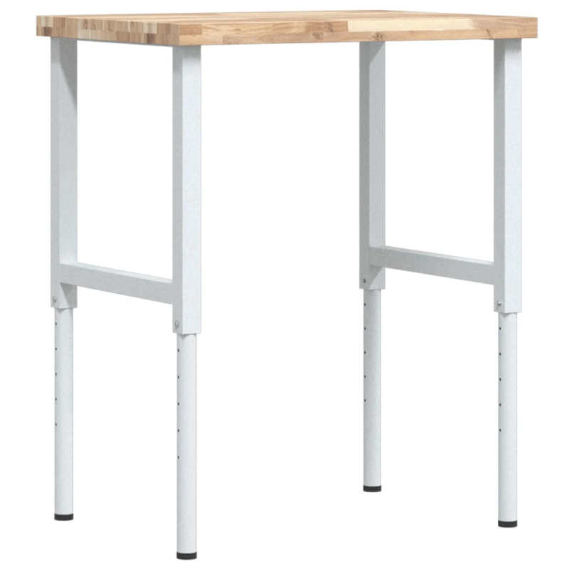 vidaXL darbagalds, 80x60x,73-99,5, cm, akācijas masīvkoks, taisnstūra