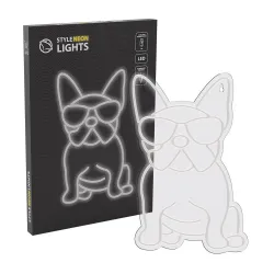 Manta SNL66WH Style Neon Lights FRENCH BULLDOG White