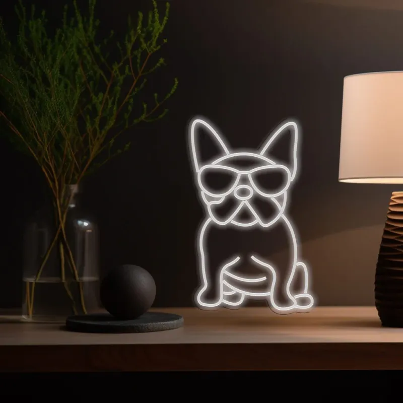 Manta SNL66WH Style Neon Lights FRENCH BULLDOG White