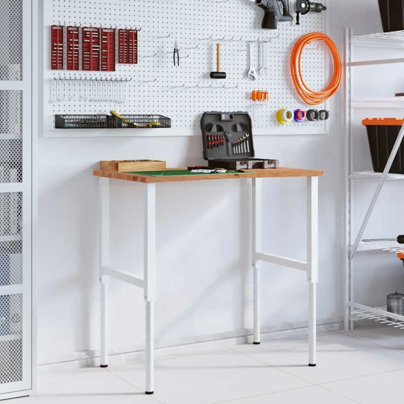 vidaXL darbagalds, brūns, 100x60x,71,5-98, cm, ozola masīvkoks