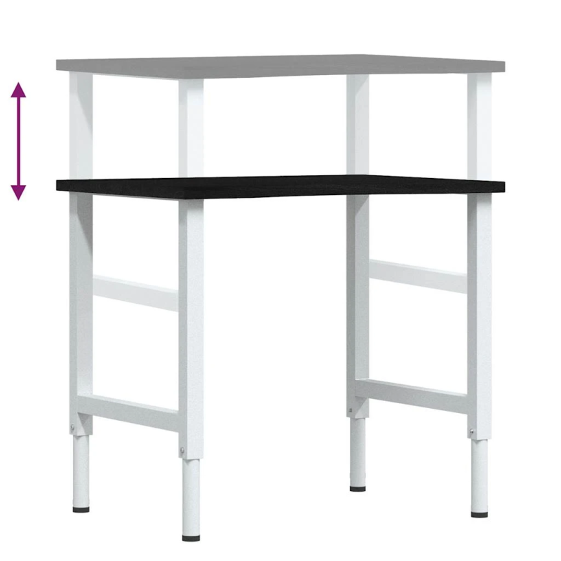 vidaXL darbagalds, brūns, 80x60x,71,5-98, cm, ozola masīvkoks