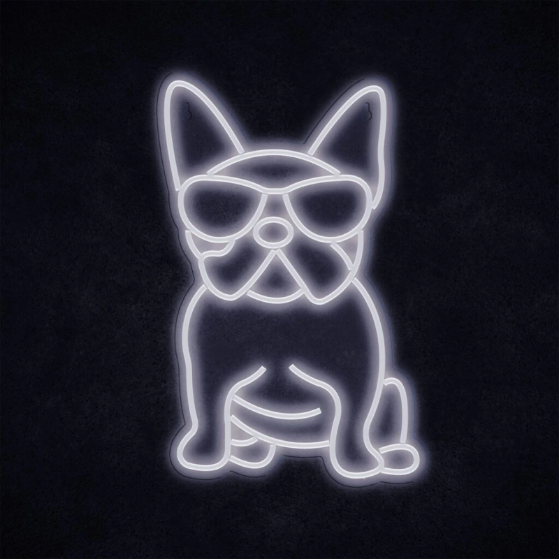 Manta SNL66WH Style Neon Lights FRENCH BULLDOG White