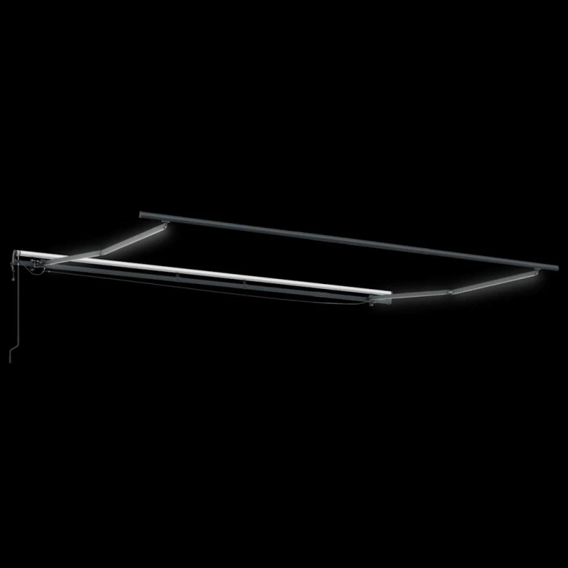 vidaXL Automatinė ištraukiama markizė, antracito ir balta, 450x300cm