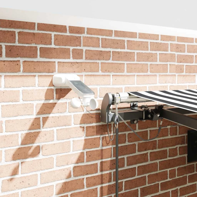 vidaXL Automatinė ištraukiama markizė, antracito ir balta, 450x300cm