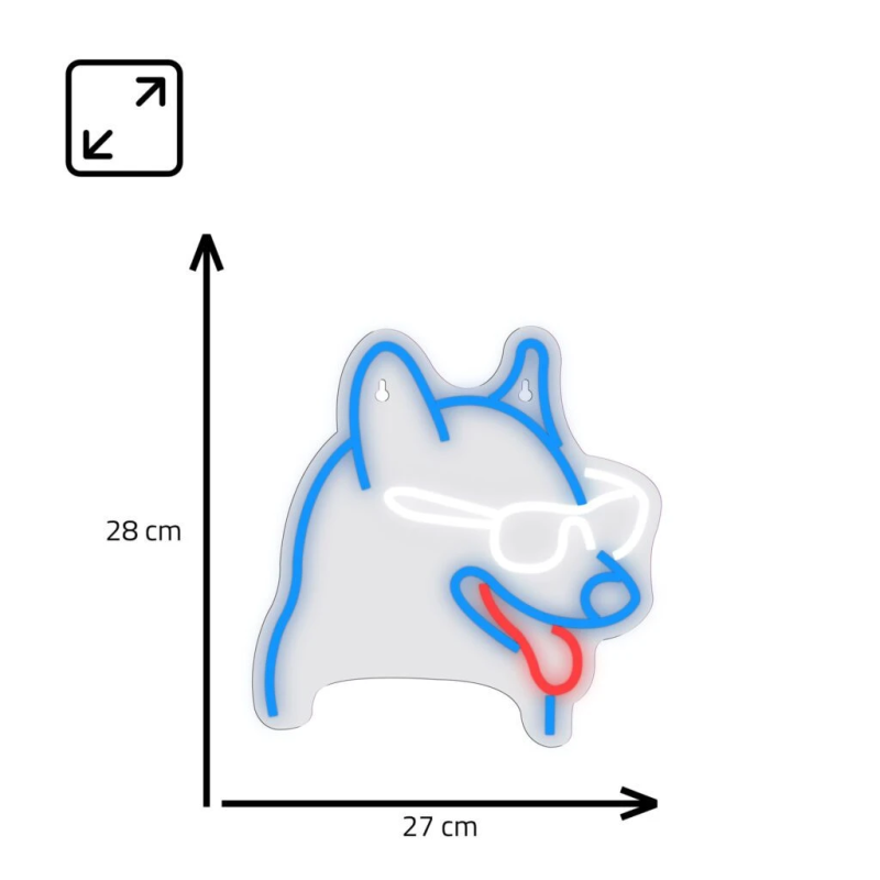Manta SNL69MT Style Neon Lights DOG WITH GLASSES