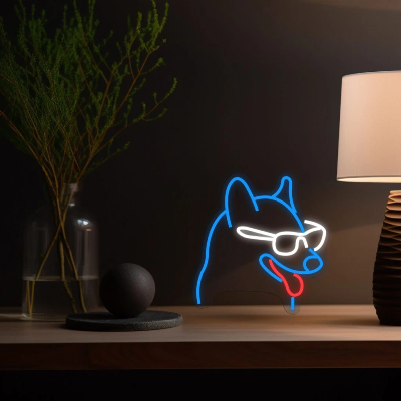 Manta SNL69MT Style Neon Lights DOG WITH GLASSES
