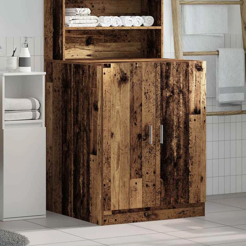 vidaXL veļasmašīnas skapītis, veca koka, 70,5x71,5x91,5 cm