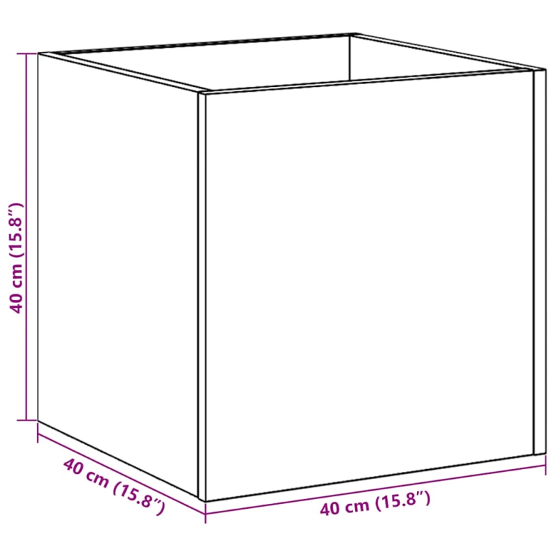 vidaXL Stādīšanas kaste Artisan Oak 40x40x40 cm Engineered Wood