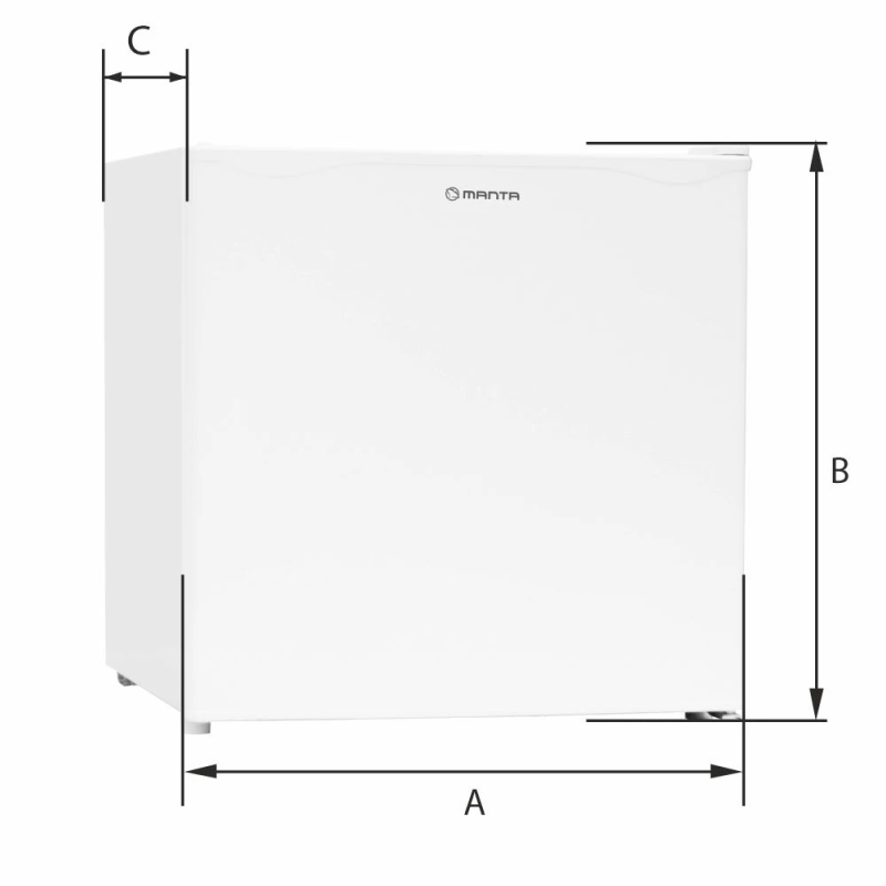 Manta MM515PWH Fridge 46L White