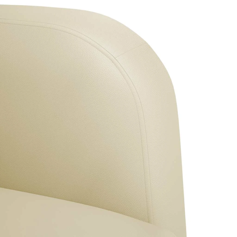 vidaXL Sofos kėdė su porankiais, kreminė, 54cm, dirbtinė oda