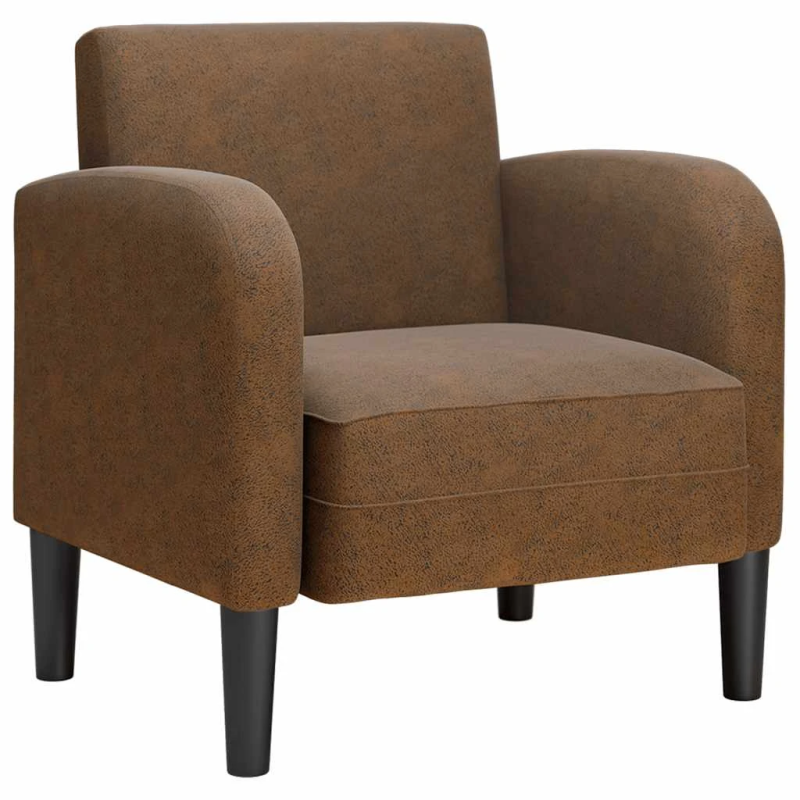 vidaXL dīvāna krēsls ar roku balstiem, brūns, 54 cm, mākslīgā āda