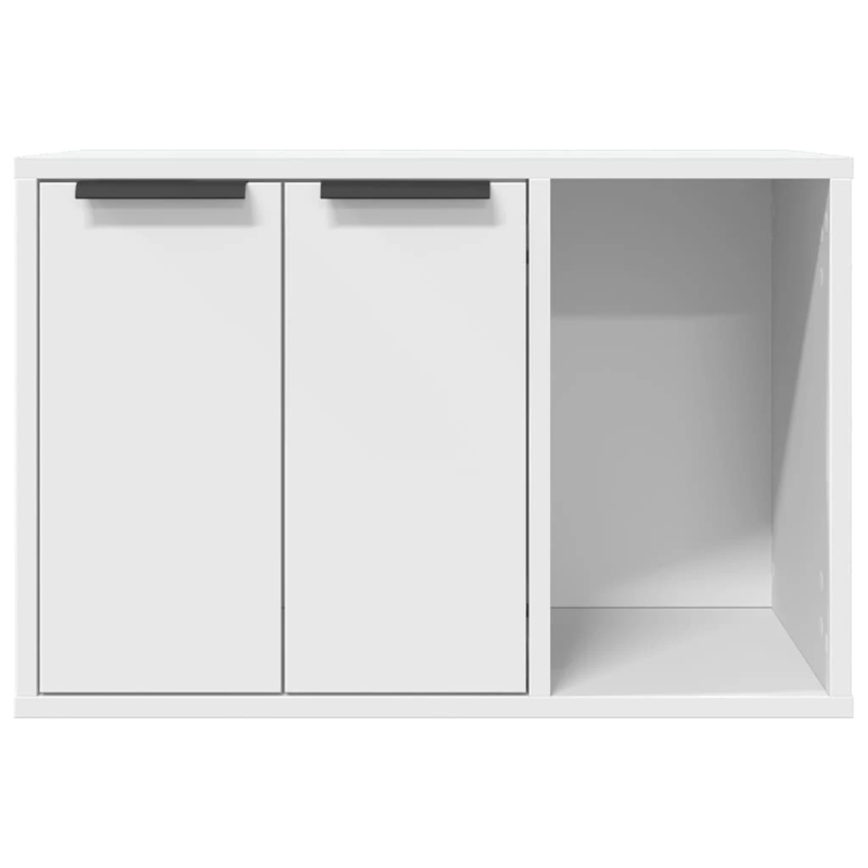 vidaXL Kaķu pakaišu kastes korpuss Balts 60x40x40 cm inženierijas koks