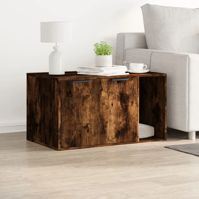 vidaXL Kaķu pakaišu kastes korpuss ozola 80x50x45 cm inženierijas koks