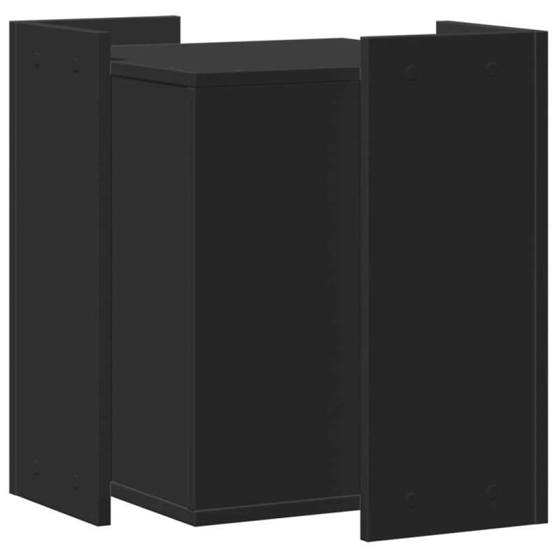 vidaXL Kaķu pakaišu kastes korpuss Melns 42x42x51 cm inženierijas koks