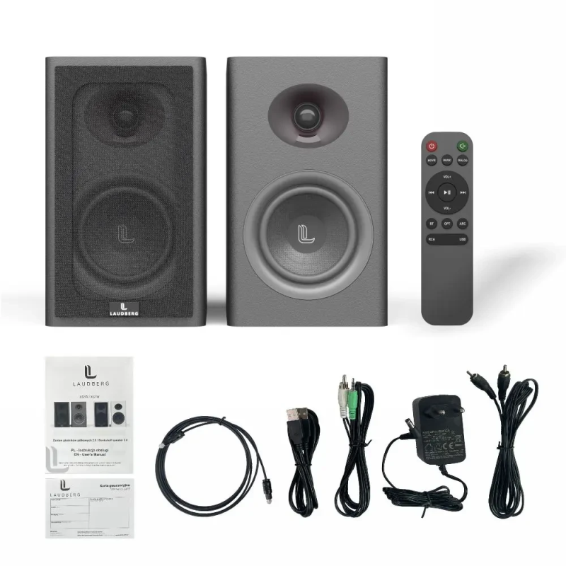 Laudberg XS1B bookshelf speakers 2.0 80W black
