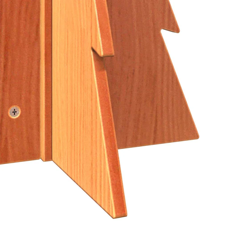 vidaXL koka Ziemassvētku eglīte vaska brūna 69,5 cm priedes masīvkoks