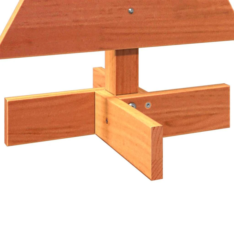 vidaXL koka Ziemassvētku eglīte, vaska brūna, 60 cm, priedes masīvkoks