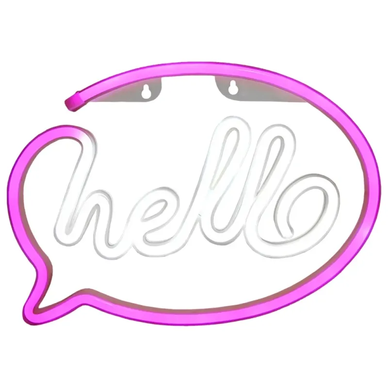Manta SNL08PKT Style Neon Lights HELLO Pink-White