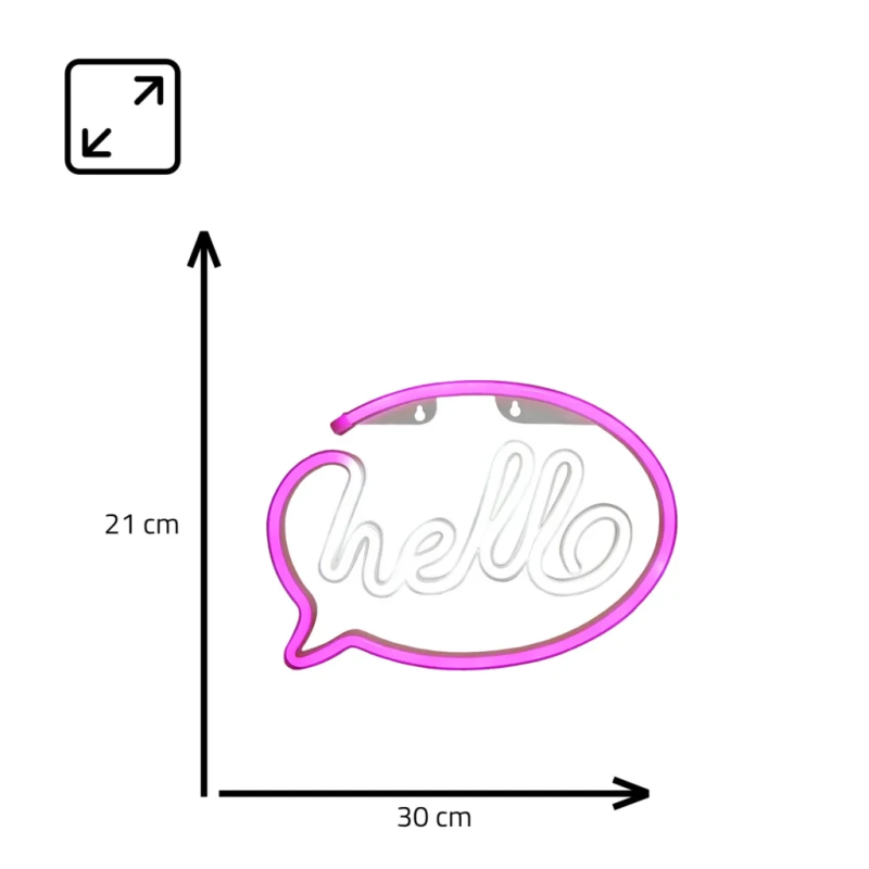 Manta SNL08PKT Style Neon Lights HELLO Pink-White