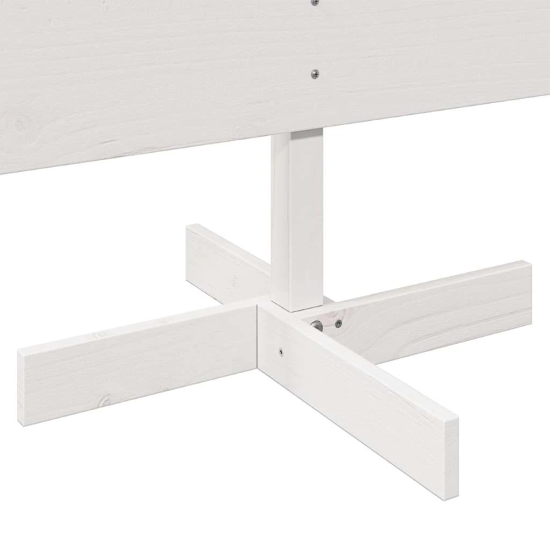 vidaXL koka Ziemassvētku eglīte, balta, 150 cm, priedes masīvkoks