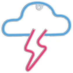 Manta SNL71BL Style Neon Lights CLOUD WITH LIGHTNING Blue-Pink