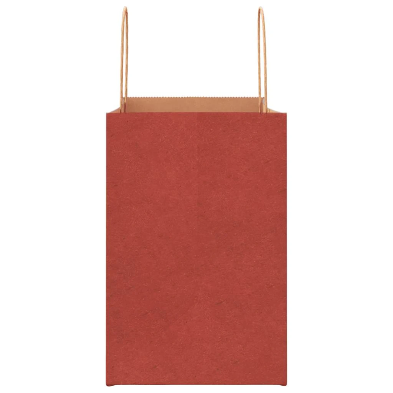 vidaXL papīra maisiņi 250 gab. ar rokturiem, sarkani, 26x17x25 cm