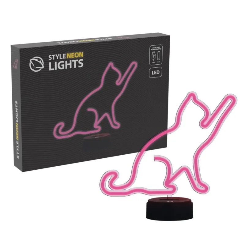 Manta SNL80PK LED lamp Light decoration Cat 2 pink
