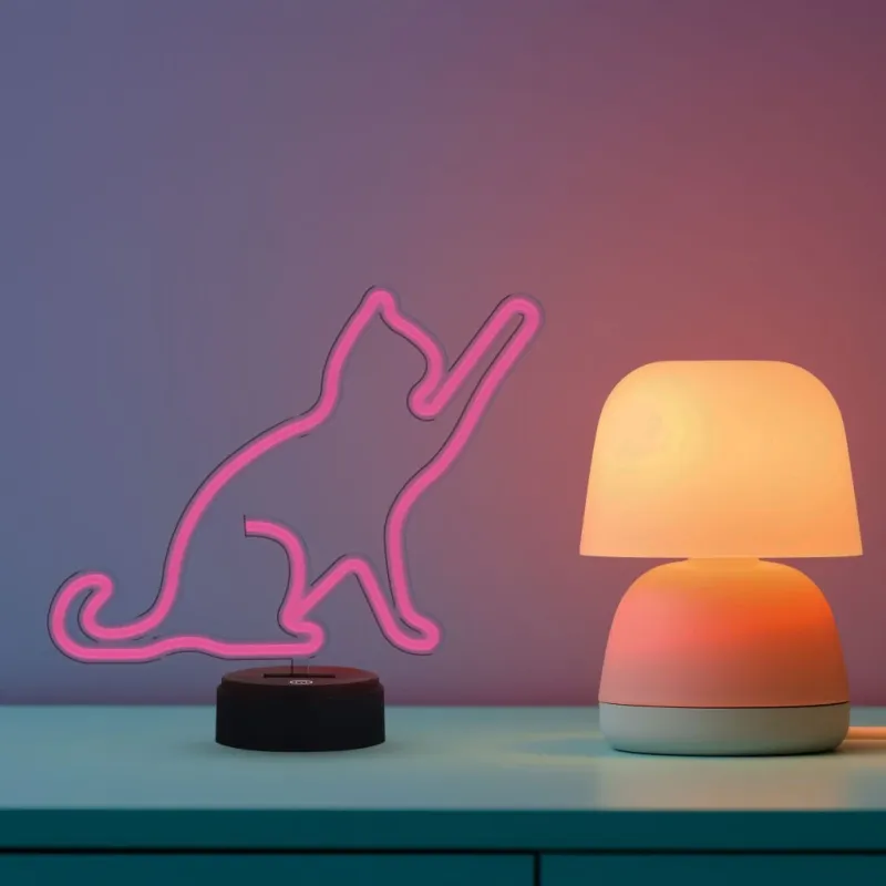 Manta SNL80PK LED lamp Light decoration Cat 2 pink