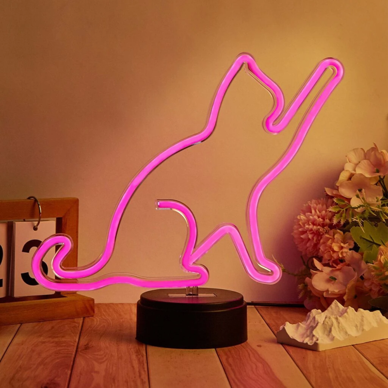 Manta SNL80PK LED lamp Light decoration Cat 2 pink