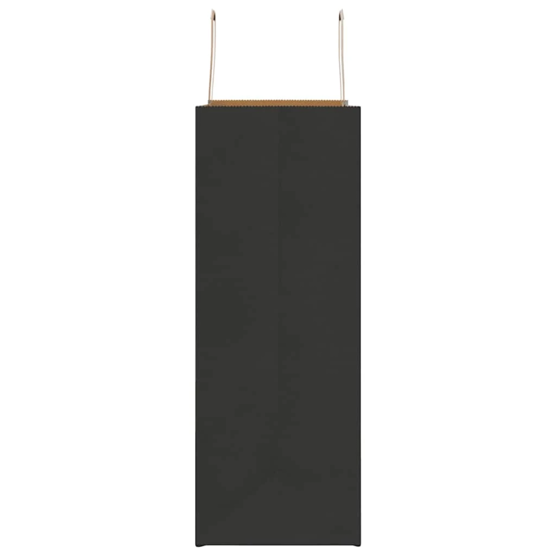 vidaXL papīra maisiņi 250 gab. ar rokturiem, melni, 32x17x44 cm