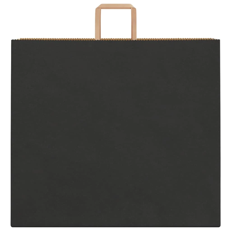 vidaXL papīra maisiņi 250 gab. ar rokturiem, melni, 54x15x49 cm