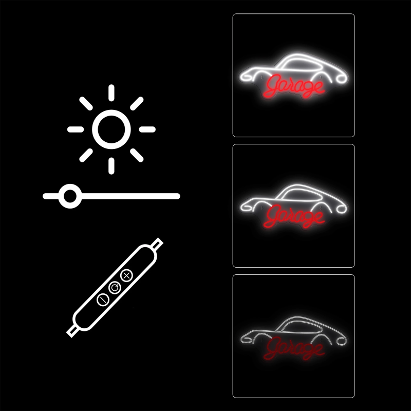 Manta SNL95WH Style Neon Lights Garage white-red