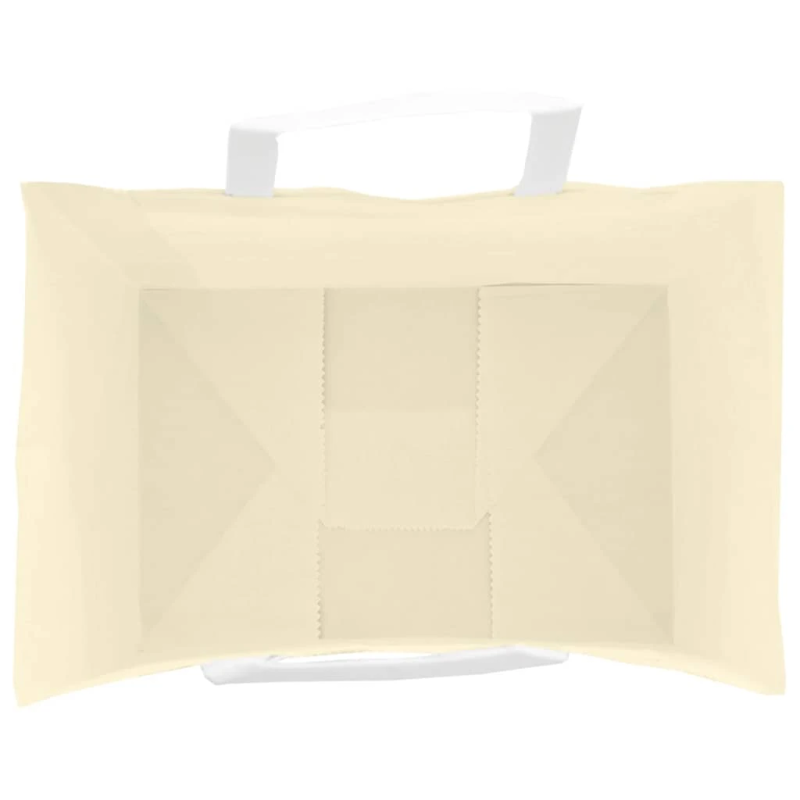 vidaXL papīra maisiņi 250 gab. ar rokturiem, dzelteni, 32x22x24 cm